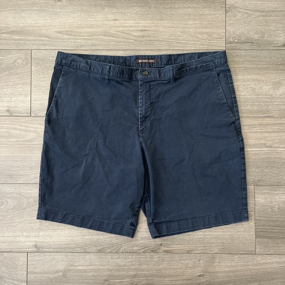 Michael Kors Mens Sz 38 Chino Shorts Navy Blue